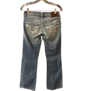Big Star Remy Low Rise Jeans Women 25R western cowgirl Y2K embroidered denim NWT